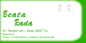 beata rada business card